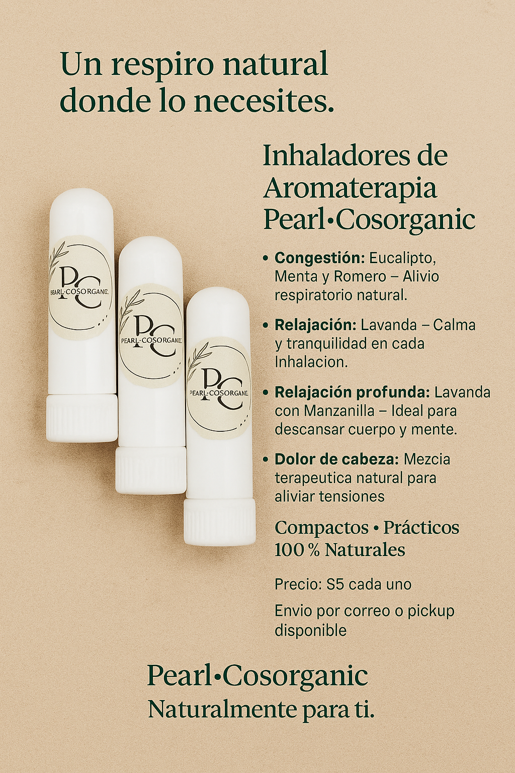 Sin Inhaladores Naturales – Aromaterapia en tu bolsillo 🌿